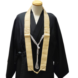 【折五条袈裟】正絹金箔散地 無紋